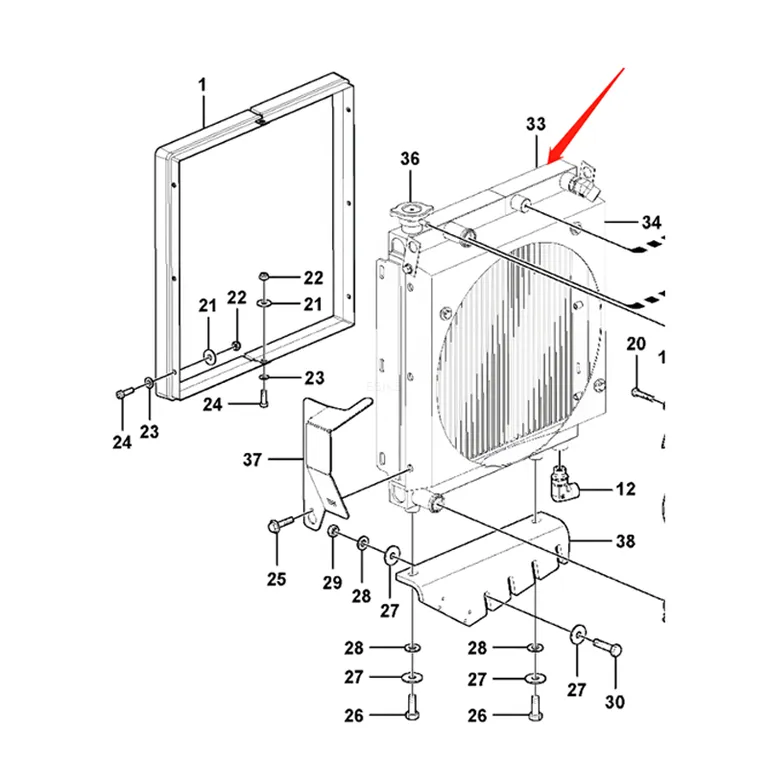 Oil Cooler 17408138 for Volvo Excavator DD25 L220F online Oil Cooler 17408138 for Volvo Excavator DD25 L220F online
