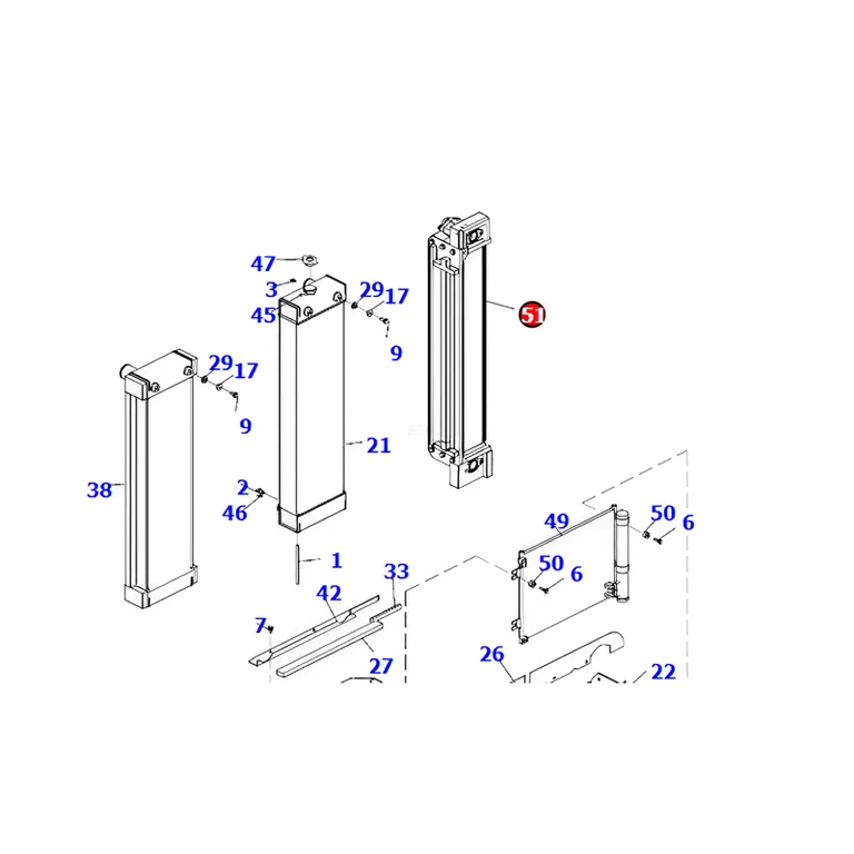 Oil Cooler 20E-03-31211 for Komatsu PW140-7 Excavator online Oil Cooler 20E-03-31211 for Komatsu PW140-7 Excavator online