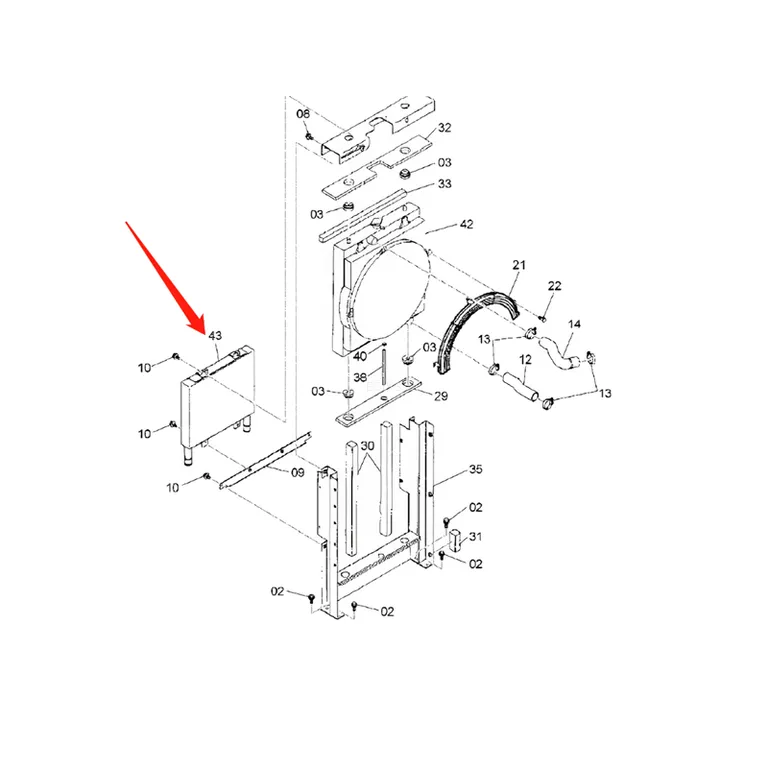 Oil Cooler 4464826 for Hitachi Excavator ZAX70 online Oil Cooler 4464826 for Hitachi Excavator ZAX70 online