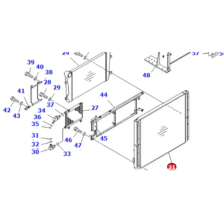Oil Cooler 600-651-1412 for Komatsu S6D108E-2A-S6 S6D108E-2A-N6 S6D108-1G-6 Engine PC200-3 Excavator online