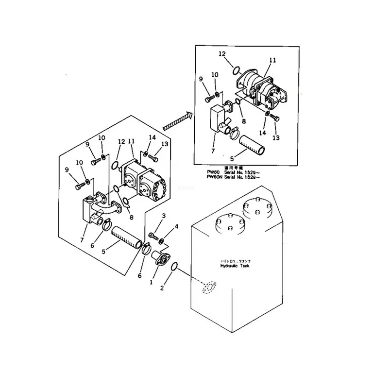 Pump 705-52-20010 For Komatsu Excavator PW60-1 Hydraulic online Pump 705-52-20010 For Komatsu Excavator PW60-1 Hydraulic online