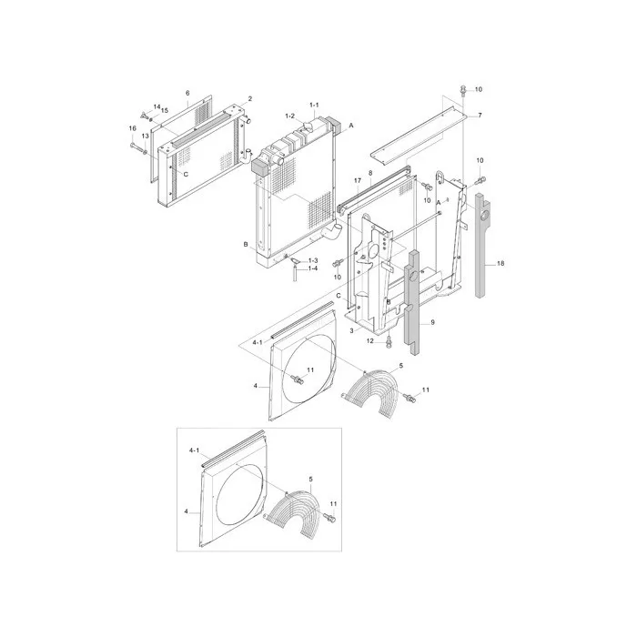 Water Tank Engine Radiator 11N6-43550 for Hyundai Excavator R200W-7A R210LC-7A R210NLC-7A online Water Tank Engine Radiator 11N6-43550 for Hyundai Excavator R200W-7A R210LC-7A R210NLC-7A online