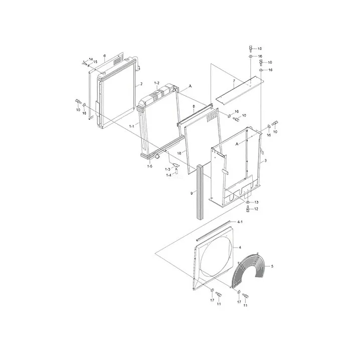 Water Tank Engine Radiator 11N6-46400 for Hyundai Excavator R210-7H R210LC-7H R220LC-7H online Water Tank Engine Radiator 11N6-46400 for Hyundai Excavator R210-7H R210LC-7H R220LC-7H online