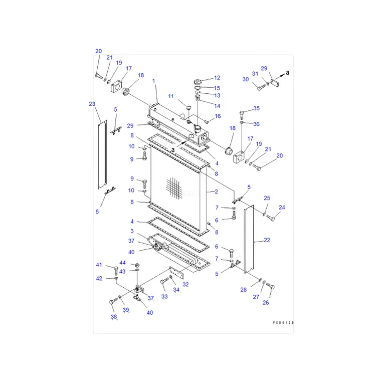 Water Tank Engine Radiator 17A-03-00020 17A-03-00030 for Komatsu D155AX-3 Bulldozer online