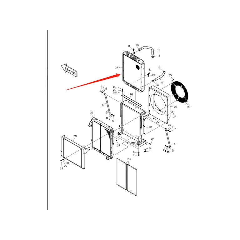 Water Tank Engine Radiator 202-00071C 202-00071B 202-00071E for Doosan Excavator S300LL S300LC-V online Water Tank Engine Radiator 202-00071C 202-00071B 202-00071E for Doosan Excavator S300LL S300LC-V online