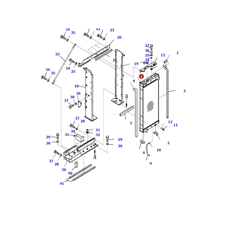 Water Tank Engine Radiator 207-03-41111 for Komatsu Excavator PC360-10 PC390-10 online Water Tank Engine Radiator 207-03-41111 for Komatsu Excavator PC360-10 PC390-10 online
