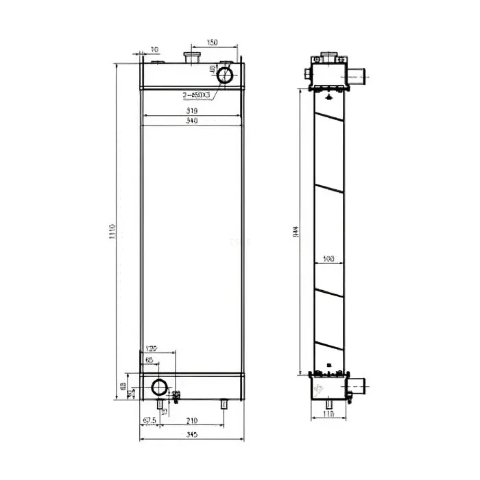 Water Tank Engine Radiator 20Y-03-41652 for Komatsu Excavator PC210-8K PC230NHD-8K online Water Tank Engine Radiator 20Y-03-41652 for Komatsu Excavator PC210-8K PC230NHD-8K online