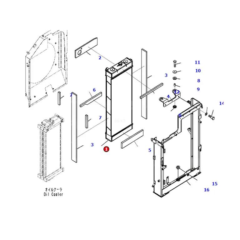 Water Tank Engine Radiator 22B-03-31411 for Komatsu Excavator PC138US-10 online Water Tank Engine Radiator 22B-03-31411 for Komatsu Excavator PC138US-10 online