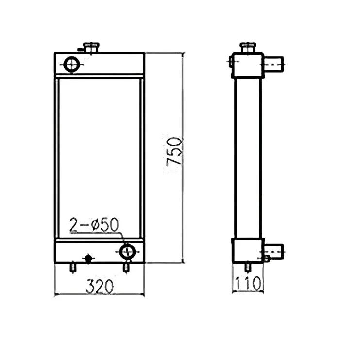 Water Tank Engine Radiator 3077640 3077639 for Caterpillar CAT Excavator E307D online