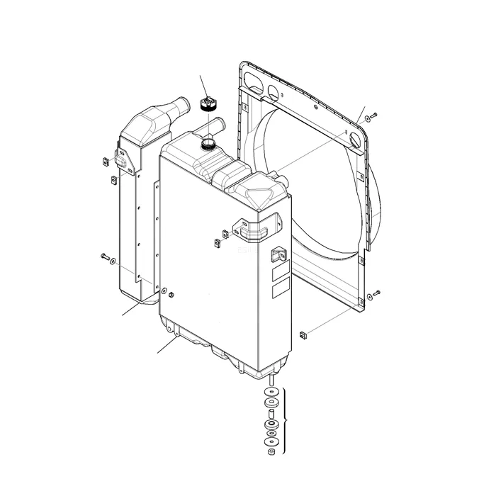 Water Tank Engine Radiator 42N-03-11872 for Komatsu WB93R-5E0 WA97R-5E0 Loader online Water Tank Engine Radiator 42N-03-11872 for Komatsu WB93R-5E0 WA97R-5E0 Loader online