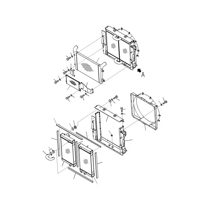 Water Tank Engine Radiator 56B-03-21210 for Komatsu HM350-2 HM400-2 Dump Truck online Water Tank Engine Radiator 56B-03-21210 for Komatsu HM350-2 HM400-2 Dump Truck online