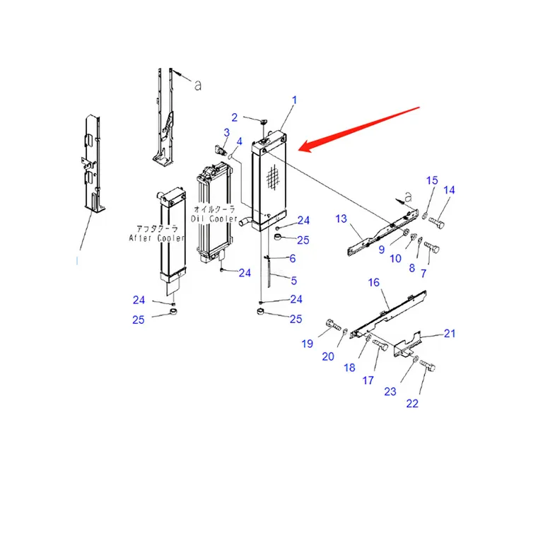 Water Tank Engine Radiator Assembly 22U-03-22113 For Komatsu Excavator PC228US-3 PC228USLC-3 online Water Tank Engine Radiator Assembly 22U-03-22113 For Komatsu Excavator PC228US-3 PC228USLC-3 online