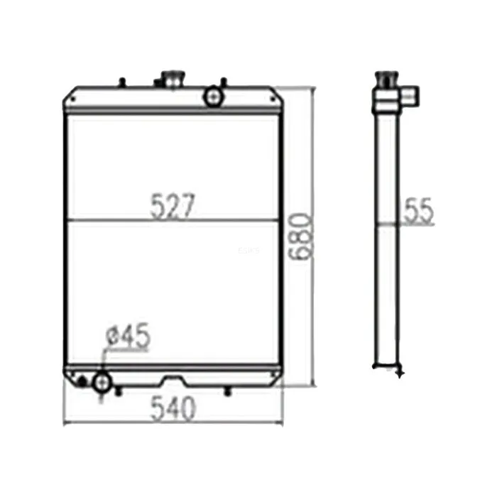 Water Tank Engine Radiator Assy 3F240-72062 for Kubota Tractor M-90DTC M-100 M-110DTC M-110FC M-120DTC M-120FC M125XDT M125XDTC M125XDTCC online