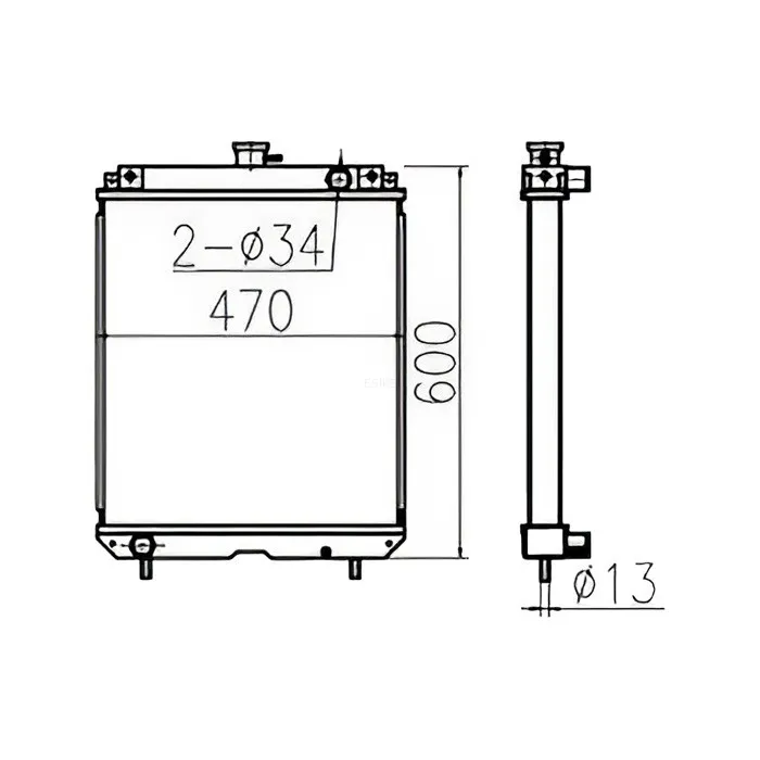 Water Tank Engine Radiator Assy 68651-42300 for Kubota Excavator KX151 KX159 KX161 KX163 KX165 online Water Tank Engine Radiator Assy 68651-42300 for Kubota Excavator KX151 KX159 KX161 KX163 KX165 online