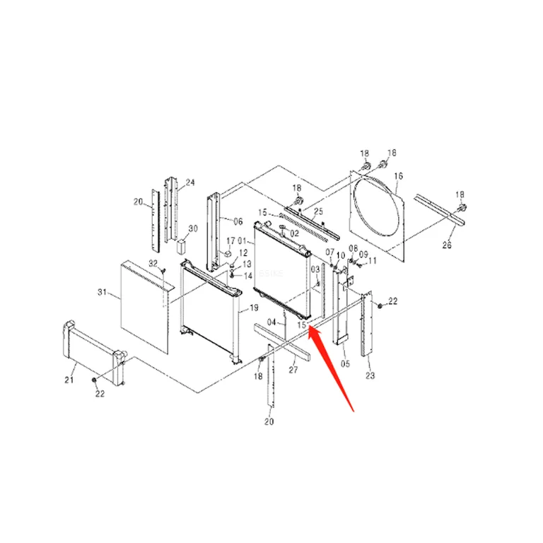 Water Tank Engine Radiator Core ASS'Y 4428333 For Hitachi Crawler Mounted Aerial Platform HX64B HX64B-2 online Water Tank Engine Radiator Core ASS'Y 4428333 For Hitachi Crawler Mounted Aerial Platform HX64B HX64B-2 online