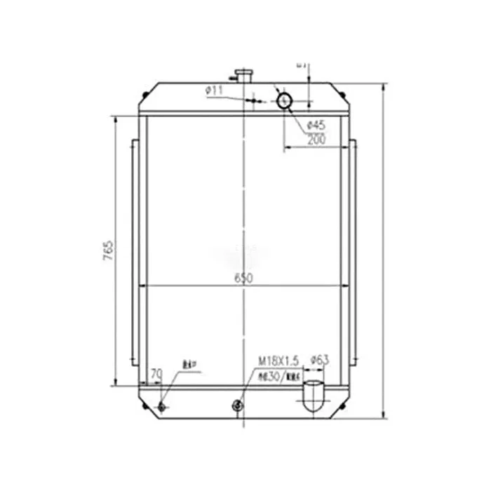 Water Tank Engine Radiator Core Assembly For Hyundai Excavator R190-7 online Water Tank Engine Radiator Core Assembly For Hyundai Excavator R190-7 online