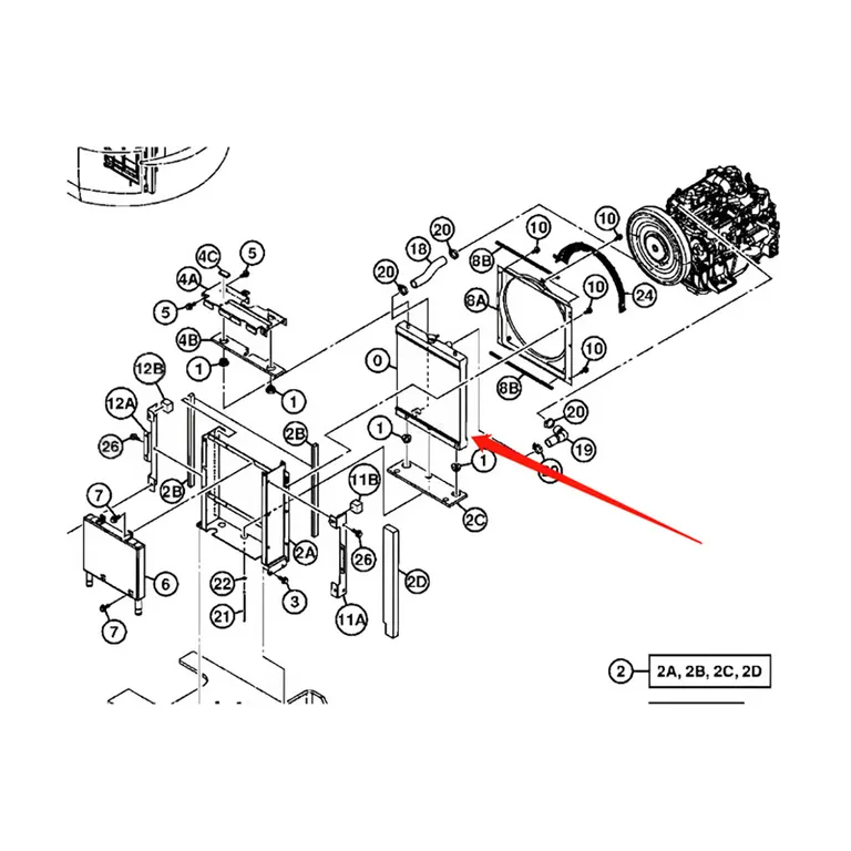 Water Tank Engine Radiator Core ASSY 4475870 for John Deere Excavator 75C online Water Tank Engine Radiator Core ASSY 4475870 for John Deere Excavator 75C online
