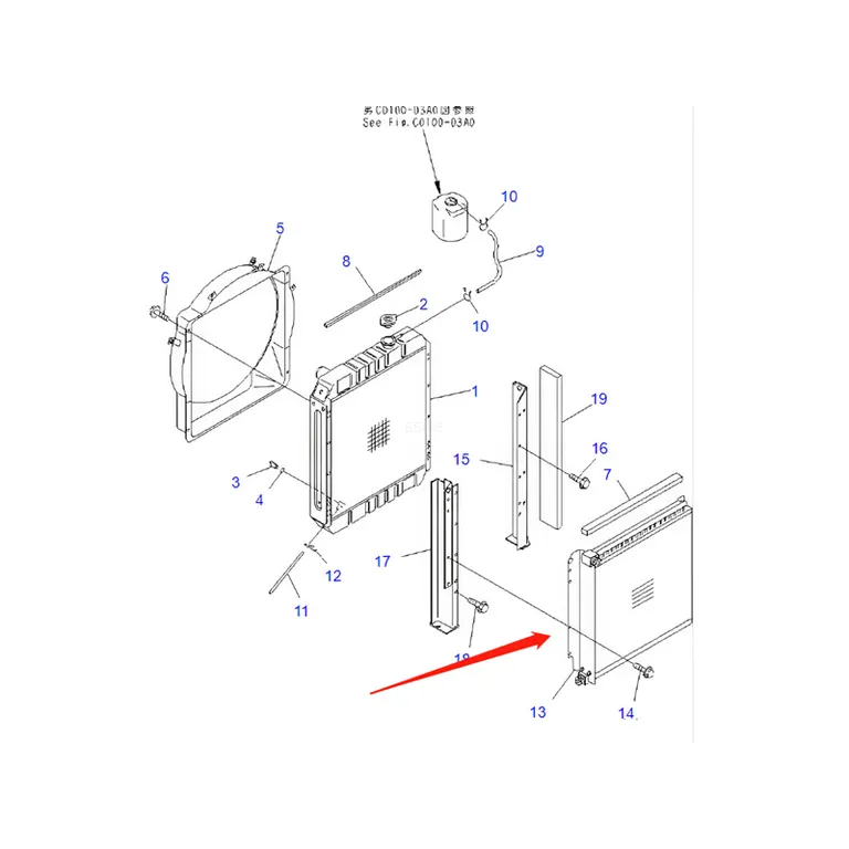 Water Tank Radiator Core ASS'Y 21W-03-31112 for Komatsu Engine 4D95 Excavator PC75UU-3 PC78UU-5 online Water Tank Radiator Core ASS'Y 21W-03-31112 for Komatsu Engine 4D95 Excavator PC75UU-3 PC78UU-5 online